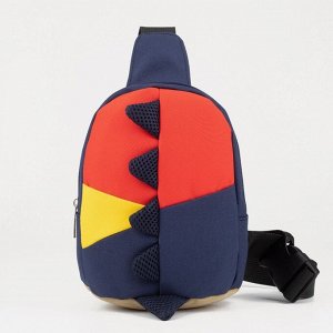 Рюкзак детский, отдел на молнии, цвет тёмно-синий/красный