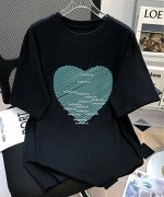 Футболка из чистого хлопка, черная