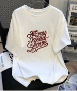 Футболка из чистого хлопка,  белая