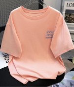 Футболка из чистого хлопка,   оранжевая