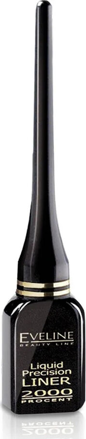 Подводка для глаз водостойкая Liquid Precision Eyeliner 2000 Procent, 4 мл - черная Eveline