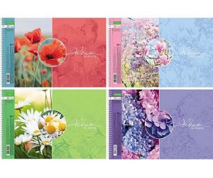 Альбом для рисования 32 л. Хатбер спираль "Красота цветения" 32А4Cсп  5.диз. "ECO" (5/40)