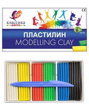 Пластилин  6 цв. Луч "Классика" стек 120гр. 12С 878-08  (5/40)