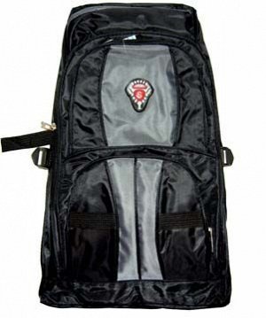 Рюкзак BC-119 черный с цв.вставкой, высота 48см, 1 отделение, 3наружних кармана на молнии, боковые карманы сетка (1/60)