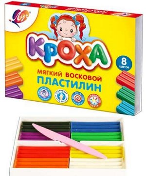 Пластилин  8 цв. Луч "Кроха" мягкий 120 гр. 25С 1551-08 (5/30)