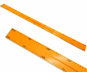 Линейка 100 см. пластиковая CP-122 "Школьная" оранжевая, две шкалы, с держателем (1/1/60)