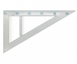 Угольник 30 гр. 50см. пластик CP-128 "Школьный" прозрачный, с держателем (1/1/50)