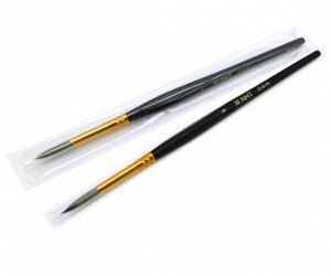 Кисть Синтетика  №8 CH-184 круглая NHT трехгранная черная ручка, в ПВХ-пакете 0181R (4/25/500)