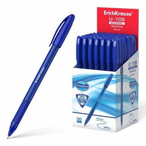 Ручка Er.Krause U-109 Original Stick&Grip 1.0, Ultra Glide Technology синяя 47608 синий.кор.(50/200)