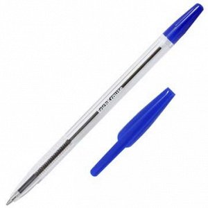 Ручка Er.Krause R-301 Classic Stick 1.0мм, прозрачный корпус синяя 43184 (50)
