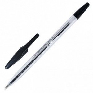 Ручка Er.Krause R-301 Classic Stick 1.0мм, прозрачный корпус черная 43185 (50)
