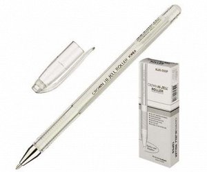 Ручка гелевая CROWN 0,8 мм "Hi-Jell Pastel" (пастель белая)  HJR-500P  (12)