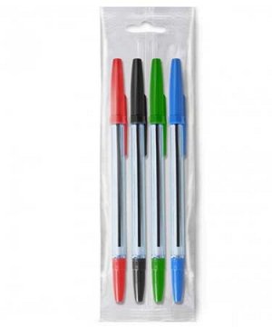 Ручки  набор 4 цв. Стамм  "Офис" 0,7 на масляной основе ОФ1000 (2/10/100)
