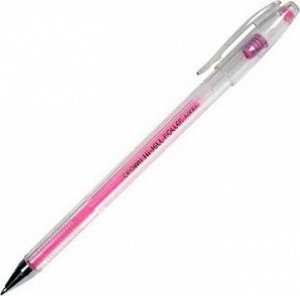 Ручка гелевая CROWN 0,7мм (розов.)  HJR-500Н  (12)