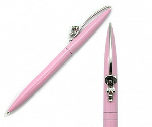 Ручка   INTELLIGENT CM-108 "Мишка" (син) 0.5мм розовая, металлический корпус, поворотный механизм, в ПВХ-пакете (1/500)