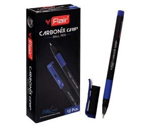 Ручка шарик. "Flair" CARBONIX GRIP, пластик, 0,7мм, синяя  F-1377/син. (12/144)