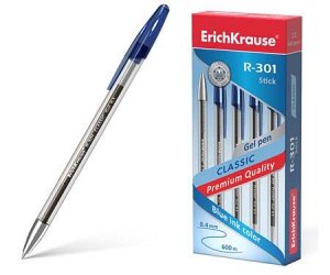 Ручка гелевая Er.Krause R-301 Classic Gel Stick 0.5мм 53346 синяя (12/144)