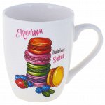 Кружка фарфоровая 340мл тюльпан Macaroon ТМ Rainbow