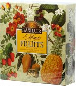BASILUR. Волшебные фрукты. Ассорти черный чай карт.упаковка, 40 пак.