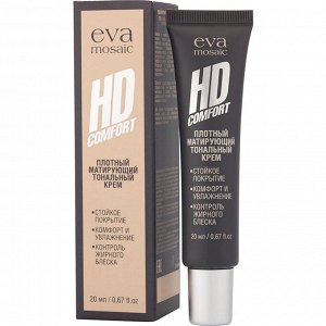 Eva Mosaic Тональный крем HD Comfort устойчивый с матирующим эффектом, 20 мл, 05 Розовая ваниль  new