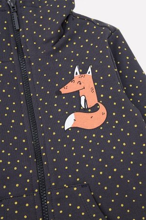 Куртка для девочки Crockid К 301106 темно-серый, горошки