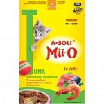 A-Soli Mii-O для котят Тунец и сардина в креветочном соусе 80г ПРОМО НАБОР 8+1 всего 9 шт