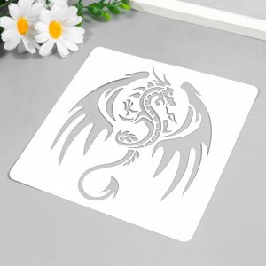 Трафарет для татуировки "Дракон" 9х9 см
