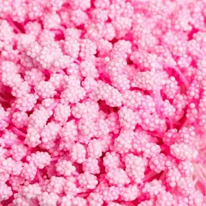 Тычинки для цветов "Капельки пузырьковые светло-розовые" 4х7 мм набор 700 шт длина 6,5 см
