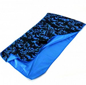 Полотенце быстросохнущее с принтом, цвет темно-синий