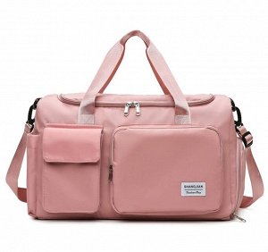 Спортивная сумка, отдел для обуви, цвет розовый