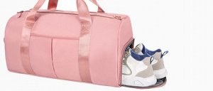Спортивная сумка, отдел для обуви, цвет розовый