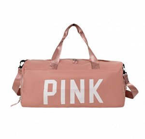 Спортивная сумка, надпись "PINK", цвет розовый