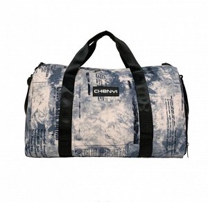 Спортивная сумка с принтом, цвет бежево-серый