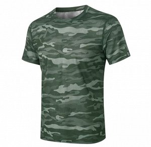 Мужская футболка, принт "камуфляж", цвет зеленый