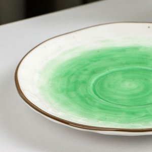 Блюдце Доляна «Космос», d=16 см, цвет зелёный