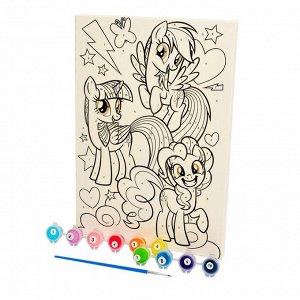 Картина по номерам для детей My Little Pony, 20x30 см