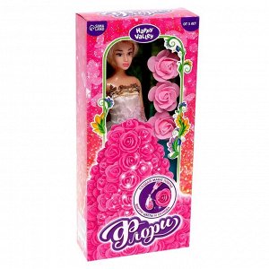 Кукла-модель «Цветочная принцесса Флори» с цветами и блёстками