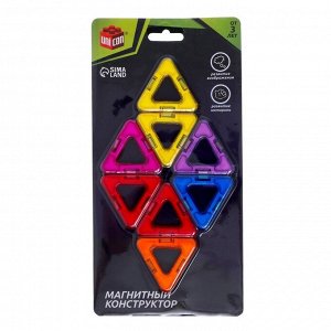 Конструктор магнитный Magical Magnet, 8 треугольных деталей