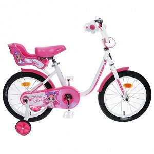 Велосипед 14" Graffiti Fashion Girl, цвет белый/розовый