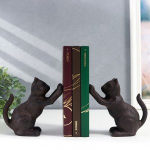 Держатели для книг чугун "Котята" набор 2 шт 12х10х5,5 см