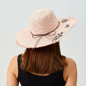 Шляпа женская "Life is good", размер 54-56, цвет светло-розовый