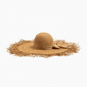 Шляпа женская MINAKU Summer mood, размер 56-58, коричневая