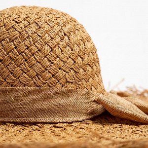 Шляпа женская MINAKU Summer mood, размер 56-58, коричневая