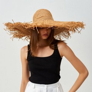 Шляпа женская MINAKU Summer mood, размер 56-58, коричневая
