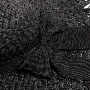 Шляпа женская MINAKU "Summer mood", размер 56-58, цвет черный   4578495
