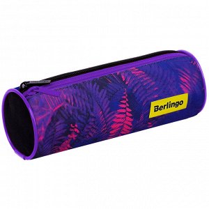 Пенал-тубус 2 отделения, 210*70 Berlingo ""Flora neon"", полиэстер