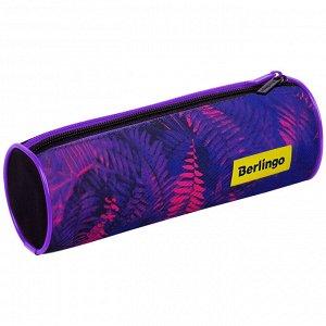 Пенал-тубус 2 отделения, 210*70 Berlingo ""Flora neon"", полиэстер