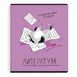 Тетрадь предметная арт. 60471/ ЛИТЕРАТУРА /48 л., А5+, вн.блок - линия, выборочный ТВИН УФ-лак.