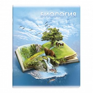 ФЕНИКС+ Тетрадь предметная арт. 60493/ БИОЛОГИЯ /48 л., А5+, вн.блок - клетка, выборочный ТВИН УФ-лак.