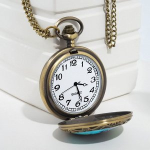 Часы карманные "Корабль", кварцевые, d циферблата-4 см, 5.5 х 4.5 см